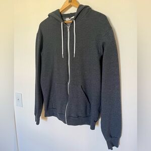 American Apparel Charcoal Zip-Up Sweater